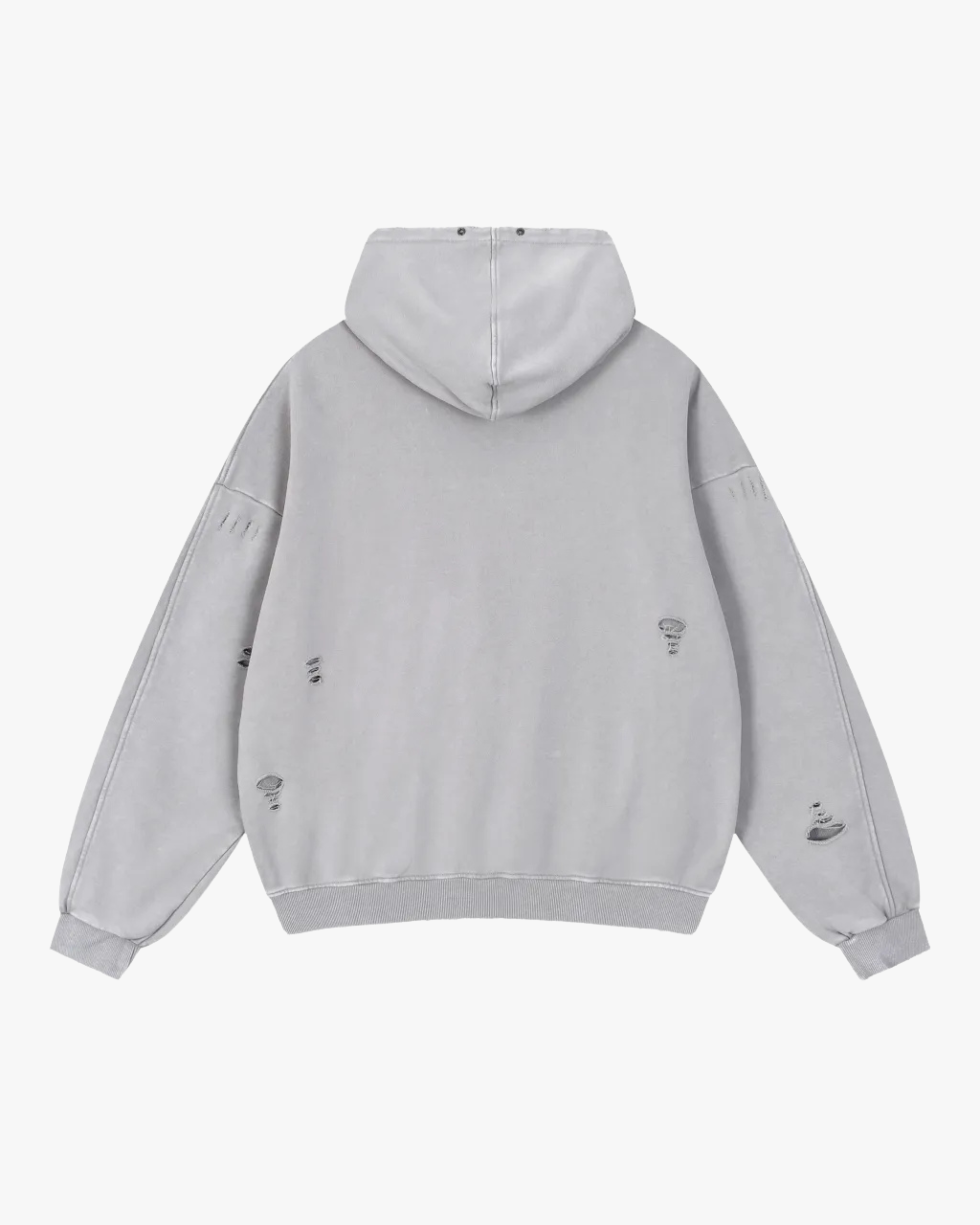 Distressed Panel Hoodie