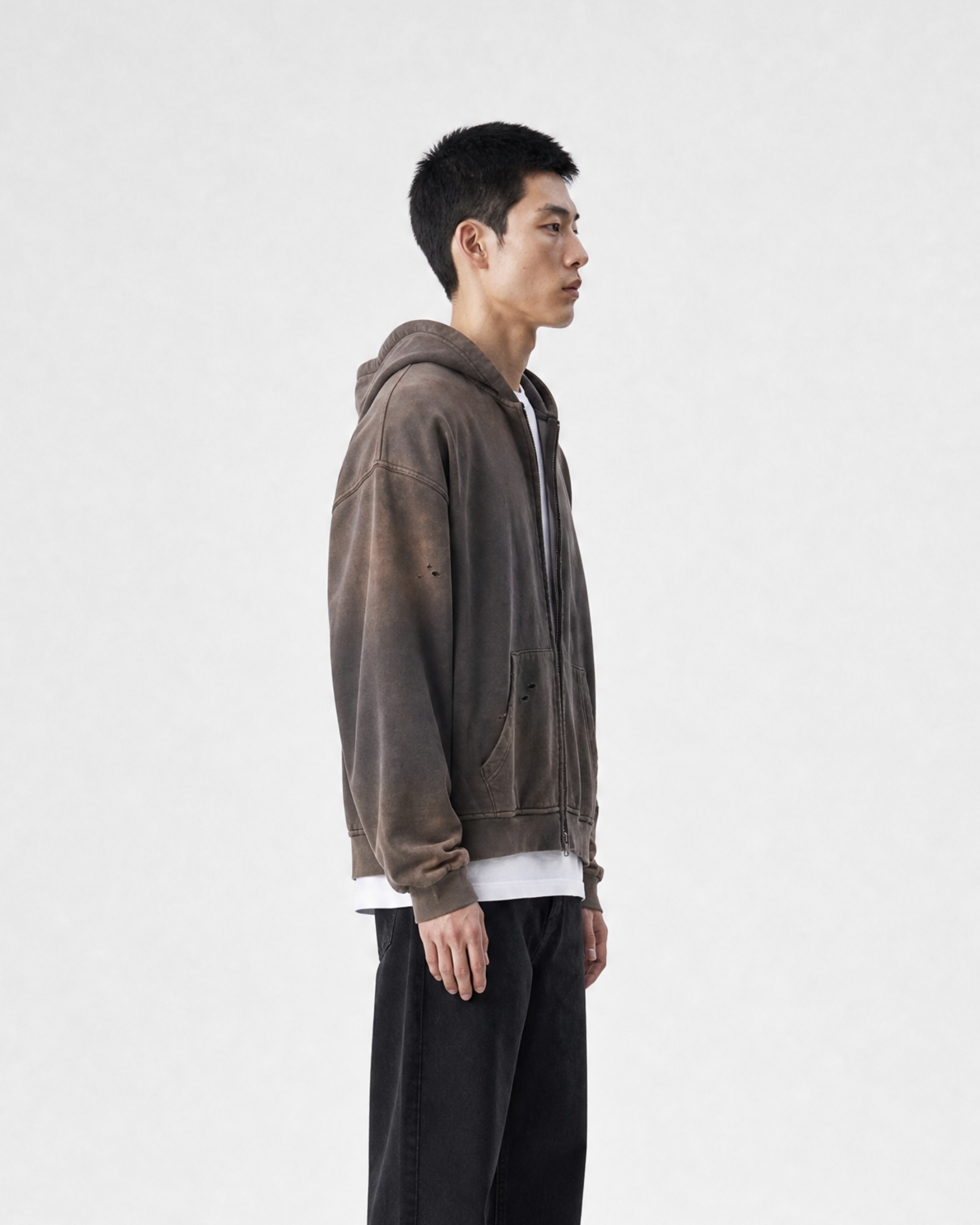 Hand Frayed Hoodie