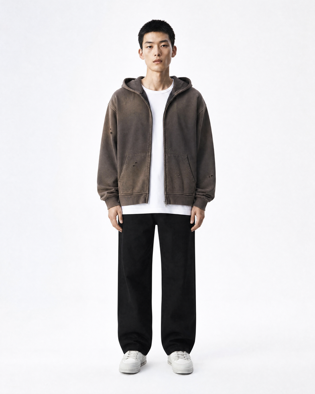 Hand Frayed Hoodie