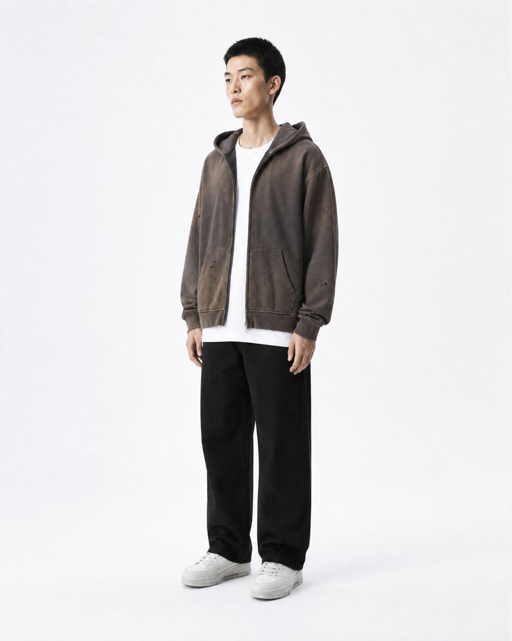 Hand Frayed Hoodie