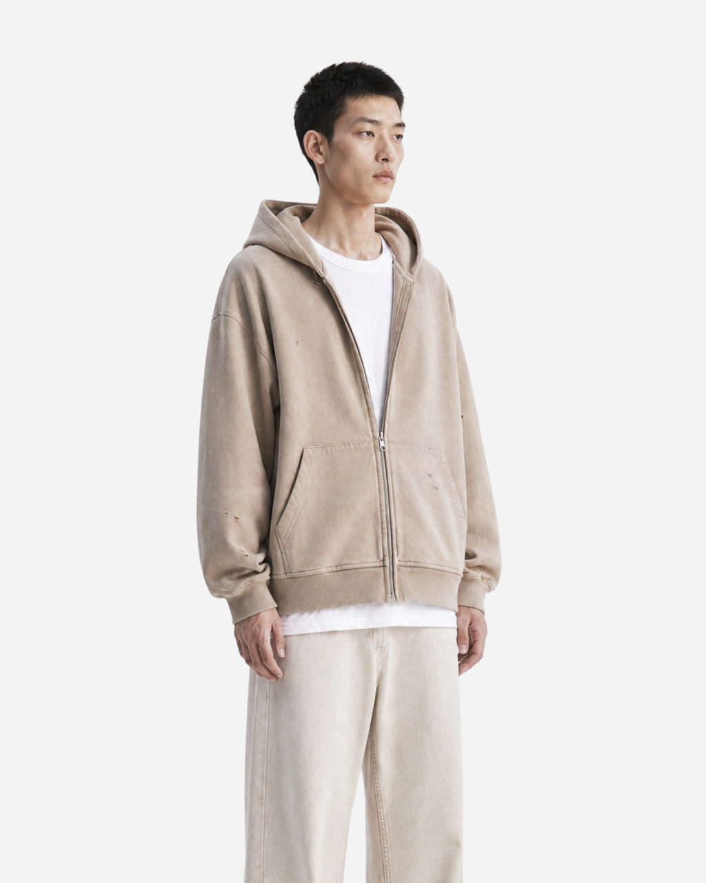 Hand Frayed Hoodie