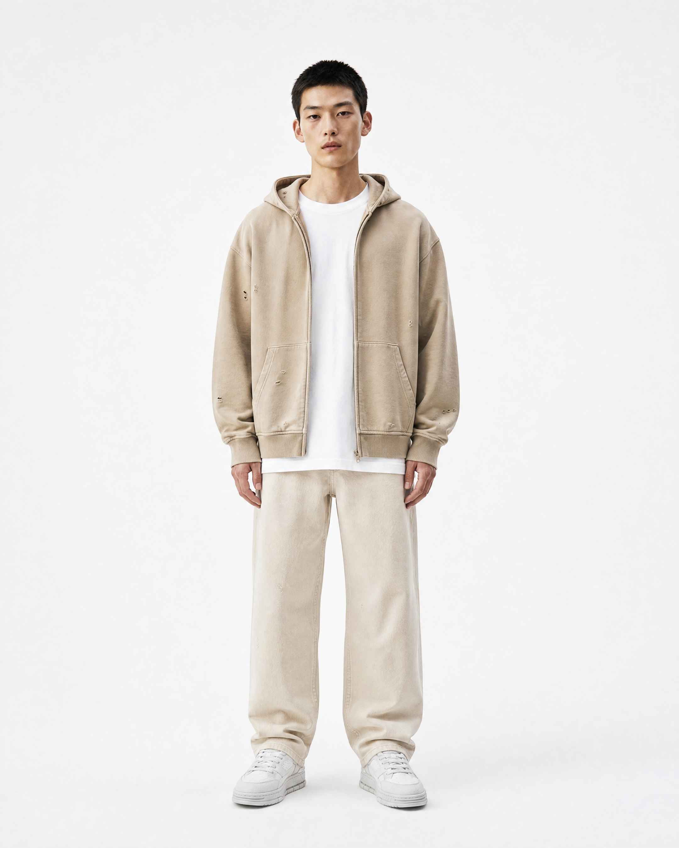 Hand Frayed Hoodie