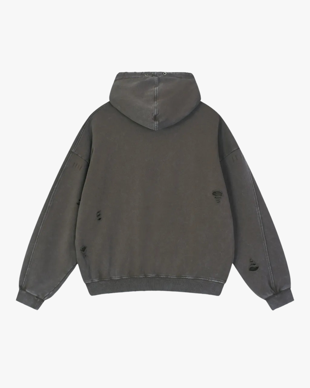 Distressed Panel Hoodie